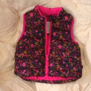 Girls Gap floral vest 12-18mo